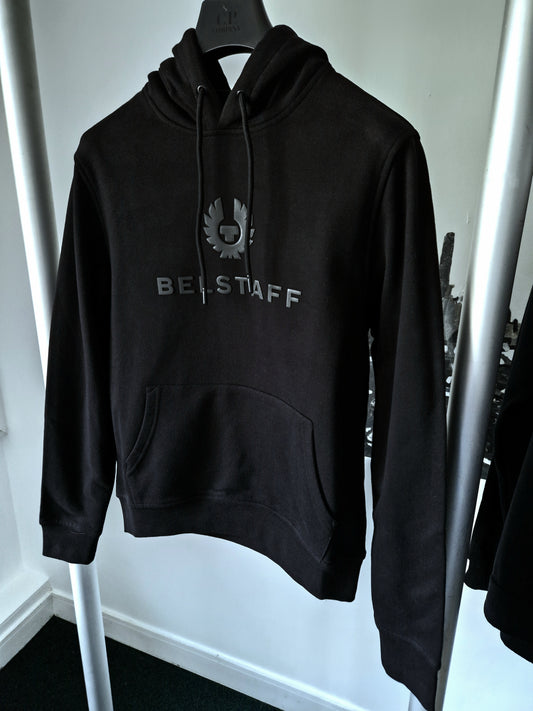Belstaff Signature Logo Hooded Sweatshirt - Black