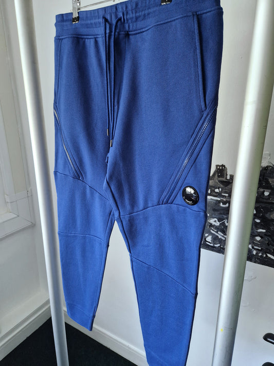 C.P. Company Diagonal Fleece Joggers - Royal Blue
