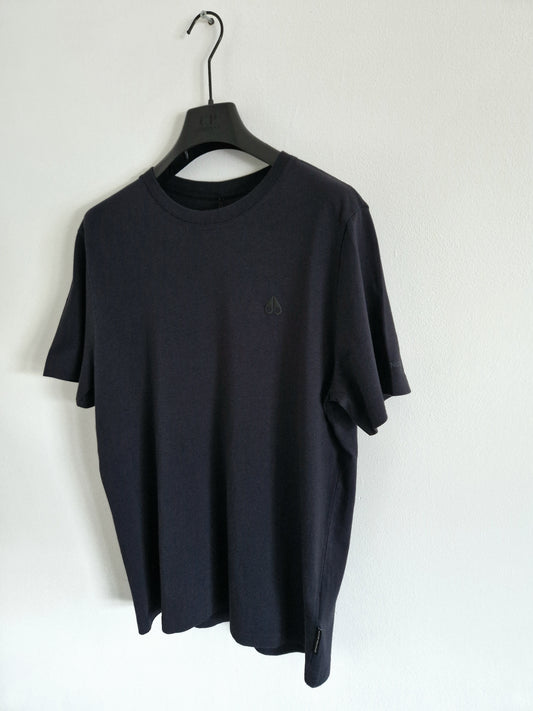 Moose Knuckles Satellite Logo T-Shirt - Navy Blue