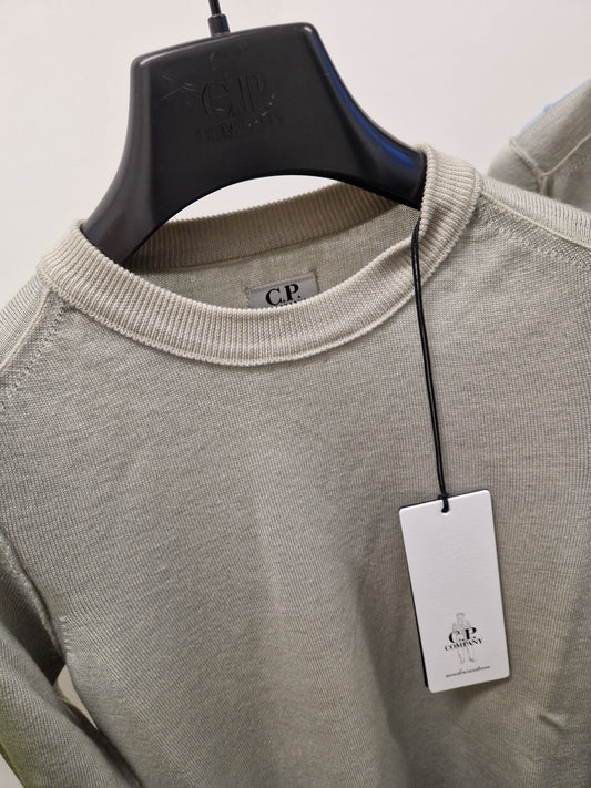 C.P. Company Junior Merino Wool Lens Knit - Grey