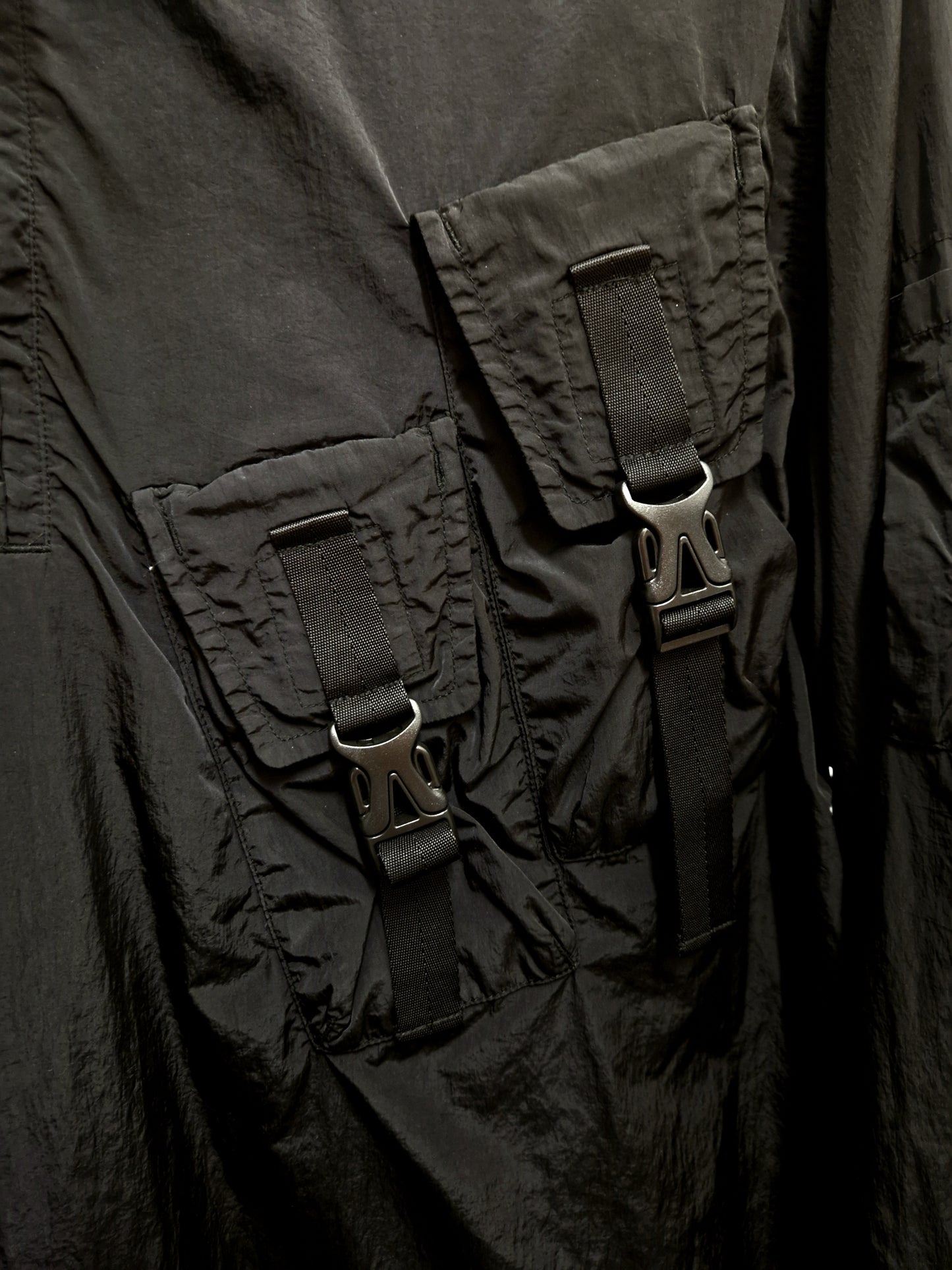 C.P. Company Nylon Popover Overshirt - Black