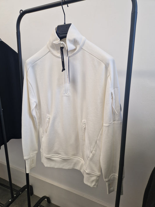 C.P. Company 1/4 Zip Sweatshirt - White