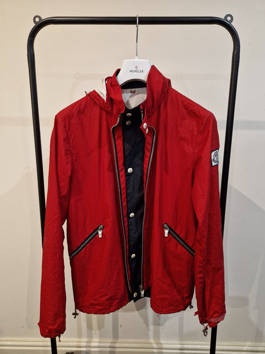 Moncler Lightweight Hooded Jacket - Red