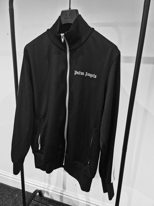 Palm Angels Zip-Through Track Jacket - Black