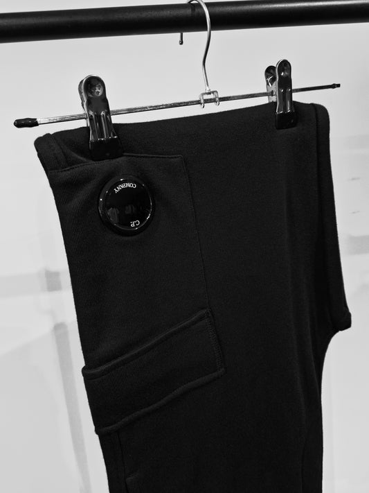 C.P. Company Diagonal Raised Fleece Joggers - Black