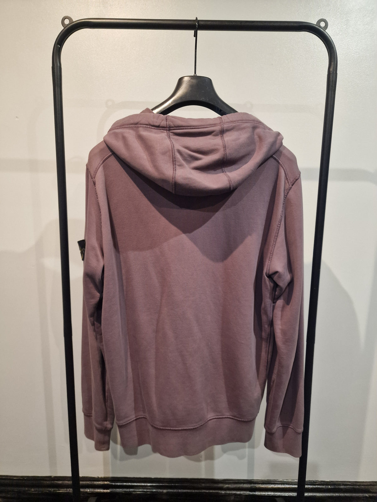Stone Island Zip Hooded Sweatshirt - Plum