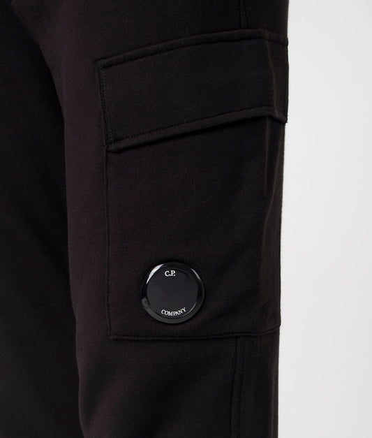 C.P. Company Diagonal Raised Fleece Joggers - Black