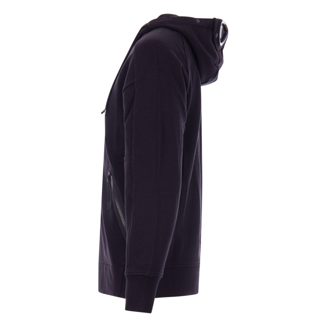 C.P. Company Diagonal Raised Fleece Zip Hoody - Navy Blue