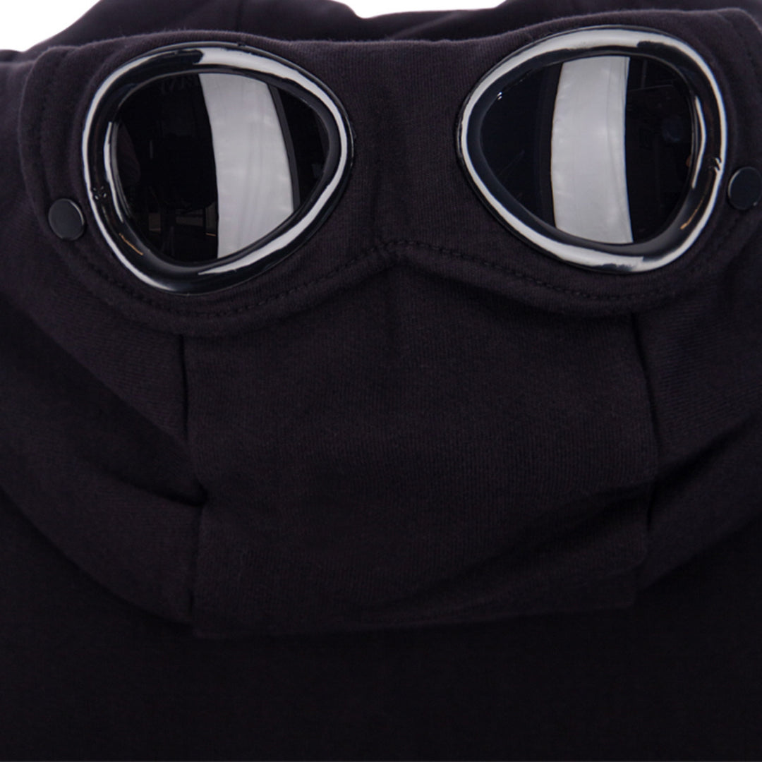 C.P. Company Diagonal Raised Fleece Zip Hoody - Navy Blue