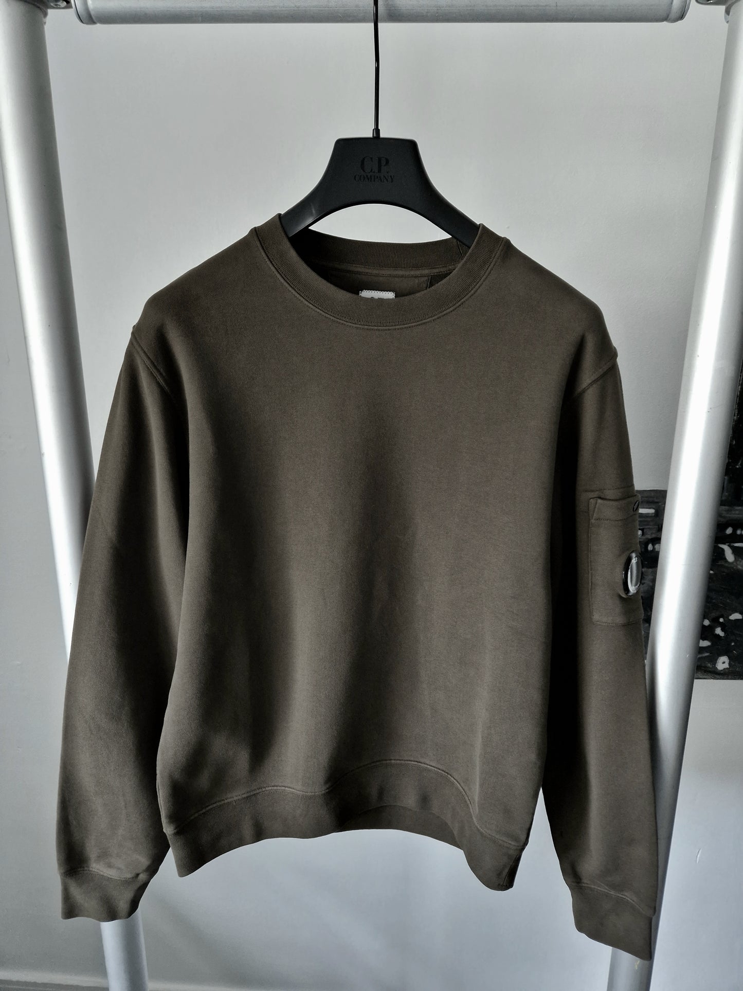 C.P. Company Brushed & Emerized Sweatshirt - Ivy Green