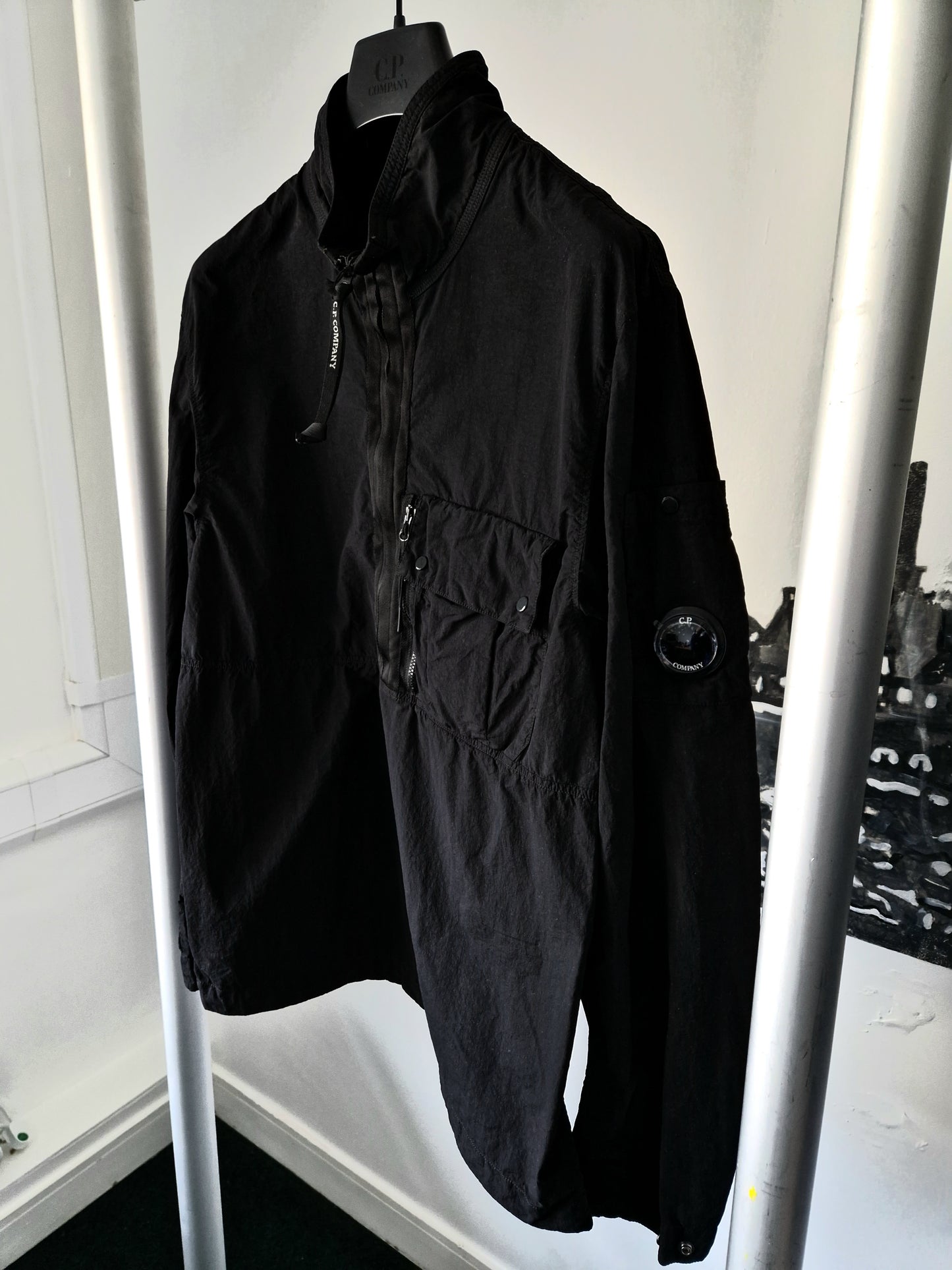 C.P. Company Flatt Nylon Overshirt - Black