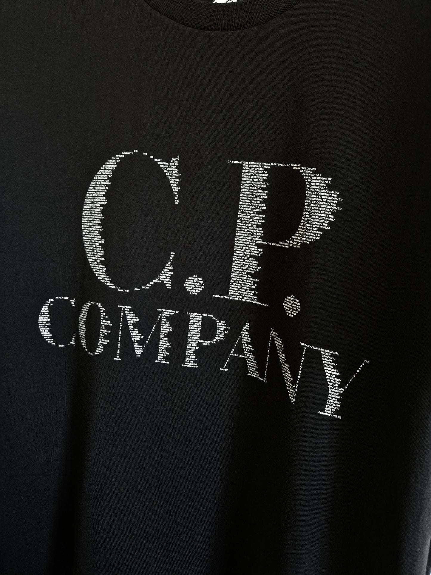 C.P. Company Large Spell Out Logo T-Shirt - Black