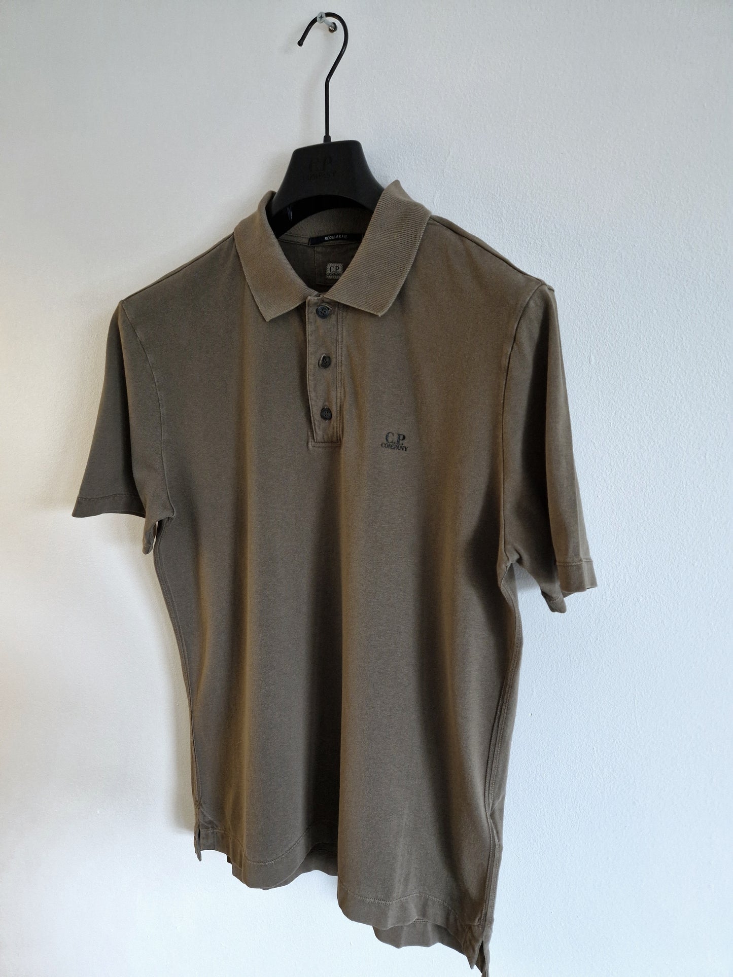 C.P. Company Jersey Logo Polo Shirt - Lead Grey