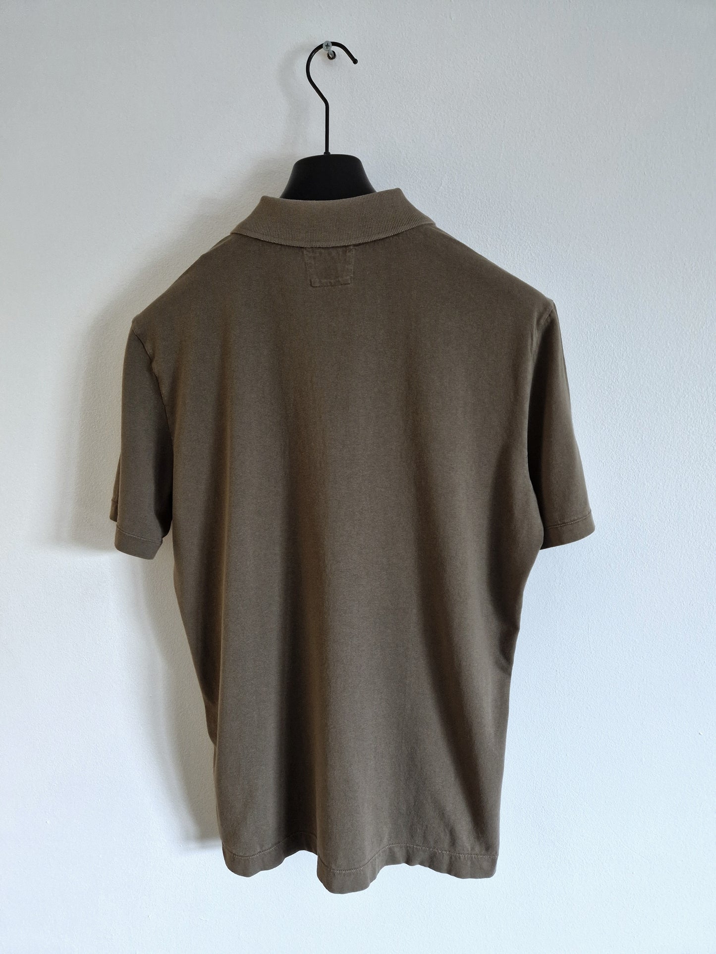 C.P. Company Jersey Logo Polo Shirt - Lead Grey