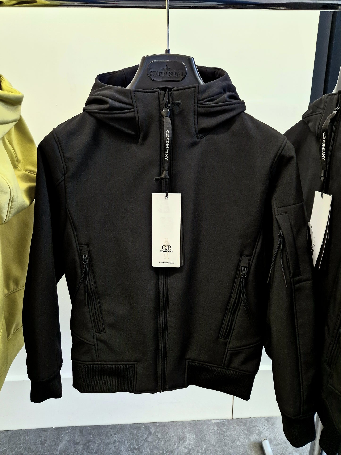 C.P. Company Junior Soft Shell Hooded Jacket - Black