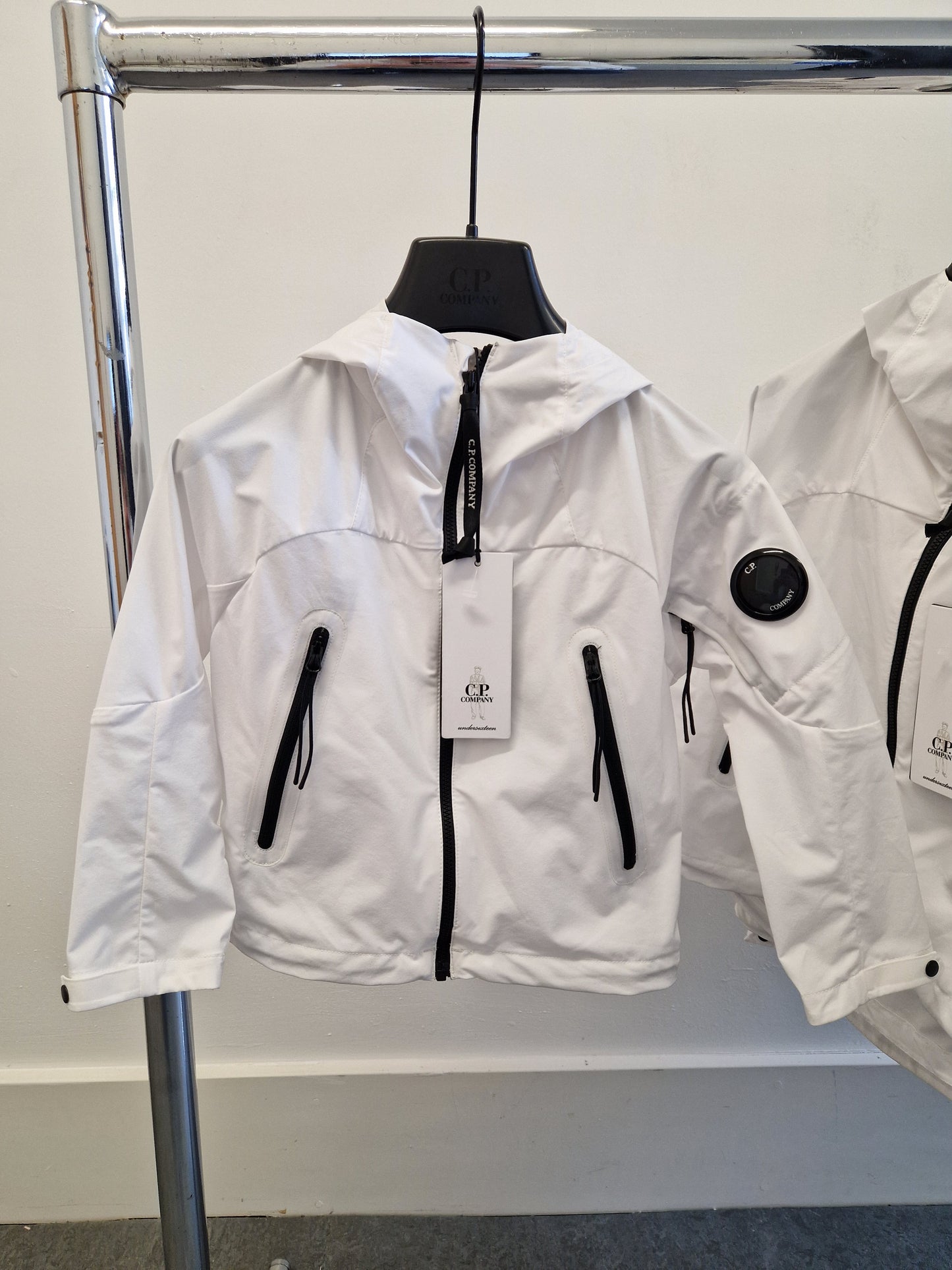 C.P. Company Junior Pro-Tek Hooded Jacket - White