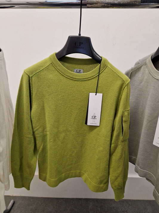 C.P. Company Junior Merino Wool Lens Knit - Golden Palm