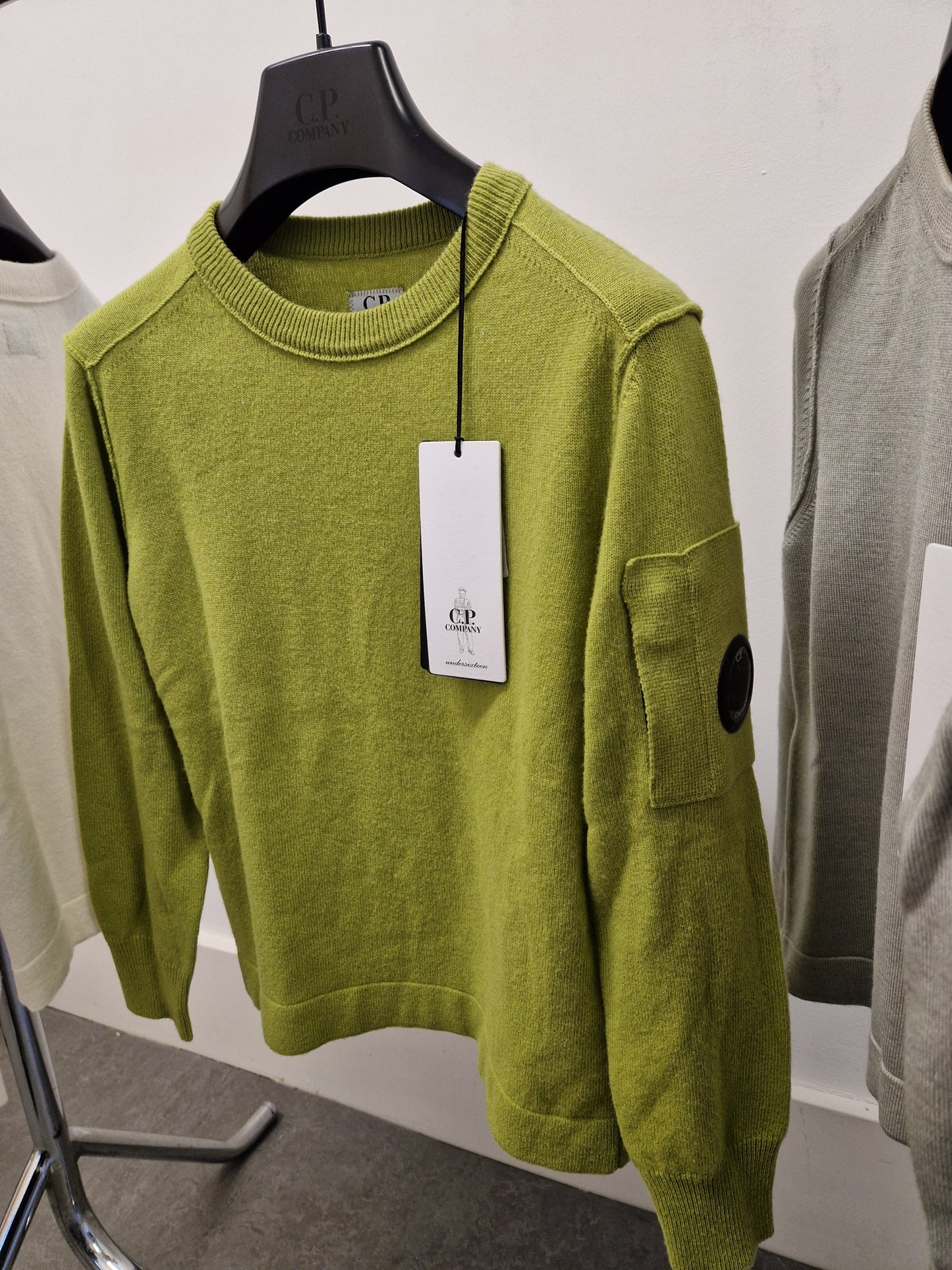 C.P. Company Junior Merino Wool Lens Knit - Golden Palm