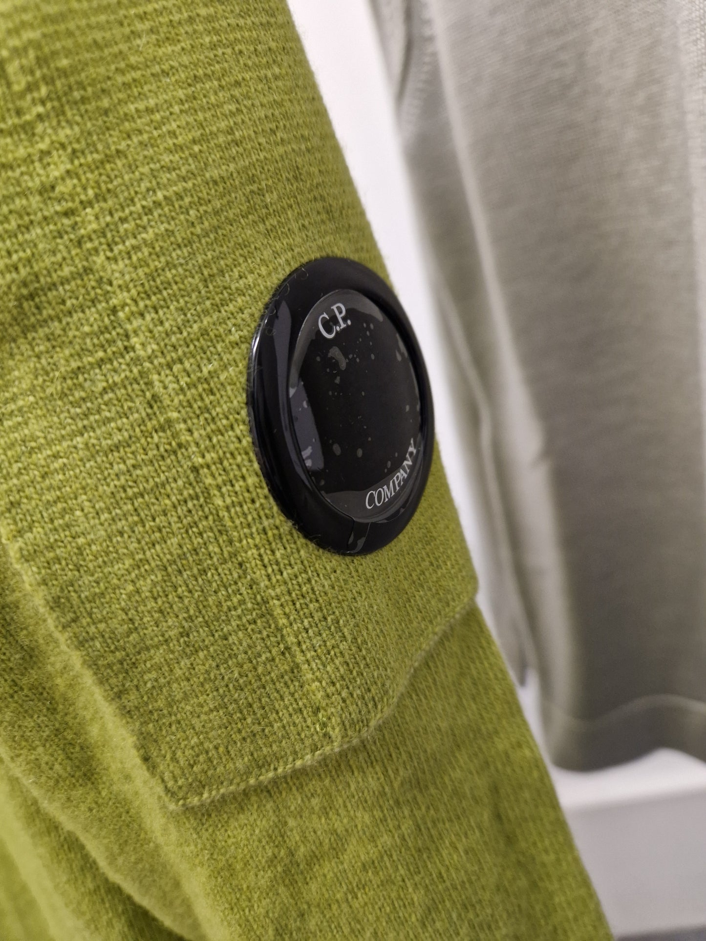 C.P. Company Junior Merino Wool Lens Knit - Golden Palm