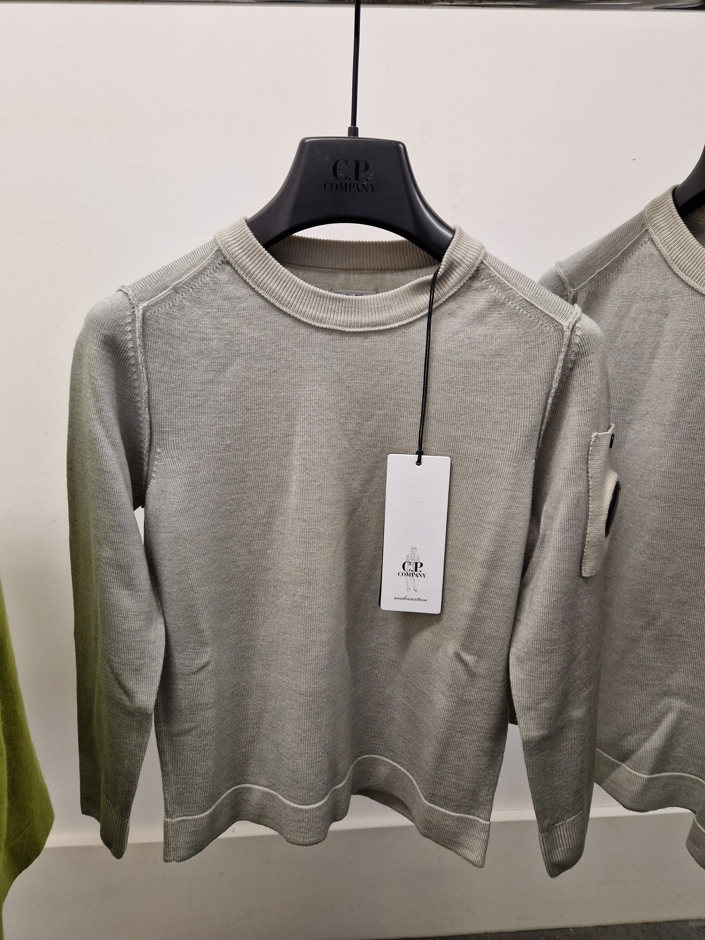 C.P. Company Junior Merino Wool Lens Knit - Grey