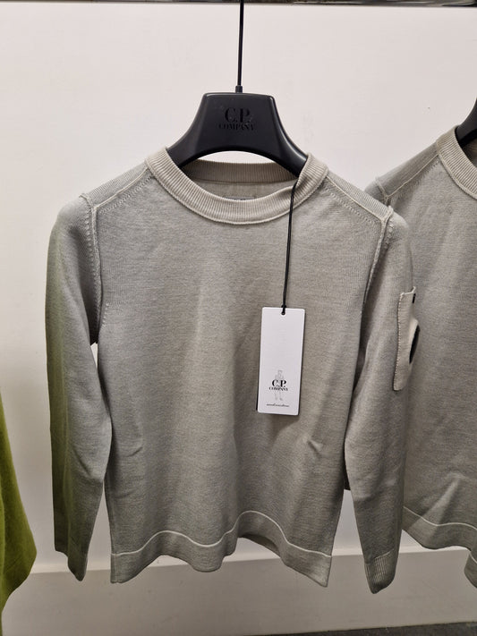 C.P. Company Junior Merino Wool Lens Knit - Grey