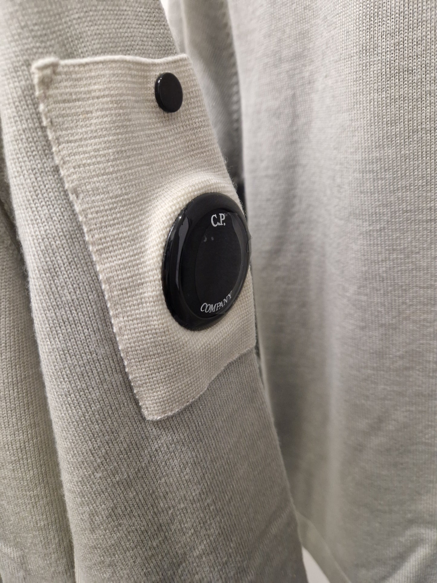 C.P. Company Junior Merino Wool Lens Knit - Grey