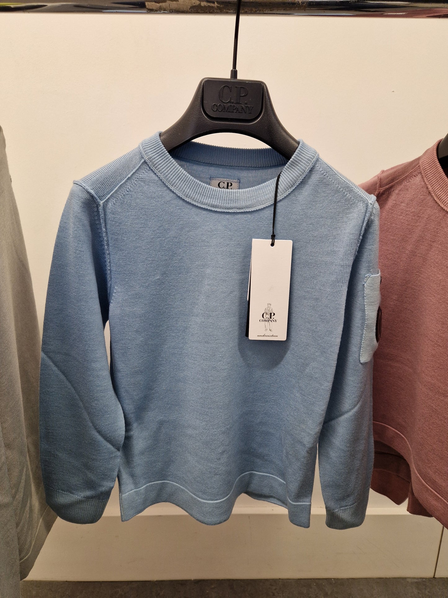 C.P. Company Junior Merino Wool Lens Knit - Blue