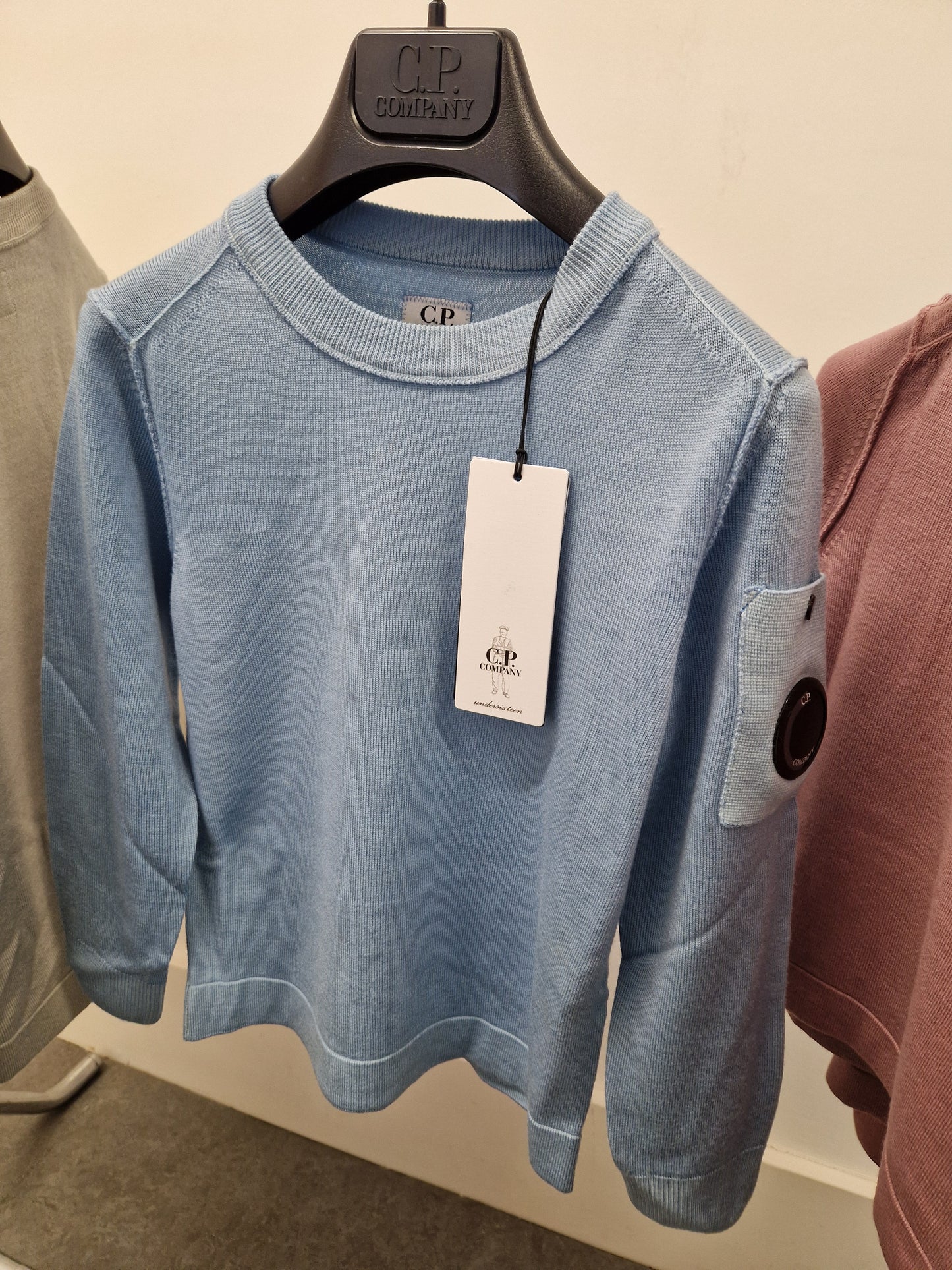 C.P. Company Junior Merino Wool Lens Knit - Blue