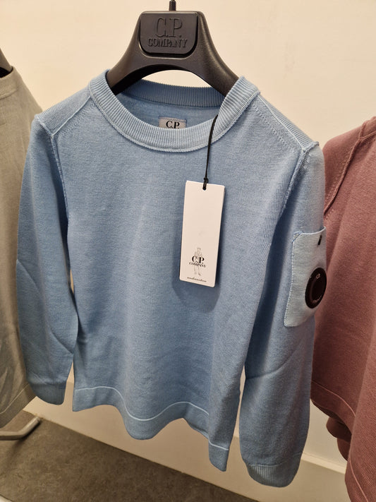 C.P. Company Junior Merino Wool Lens Knit - Blue