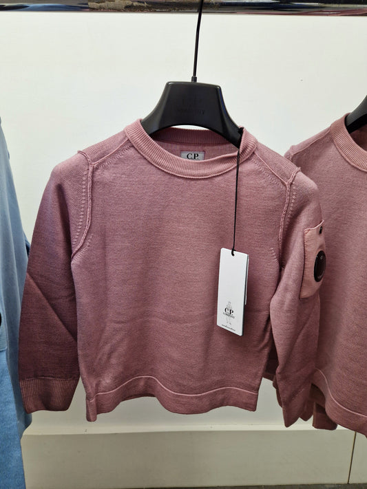 C.P. Company Junior Merino Wool Lens Knit - Rose Pink