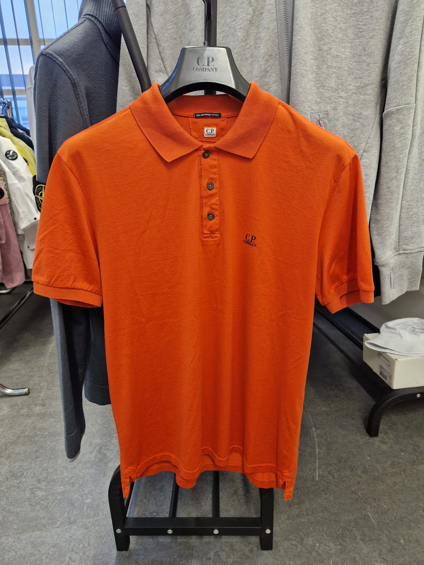 C.P. Company Mercerized Polo Shirt - Harvest Pumpkin