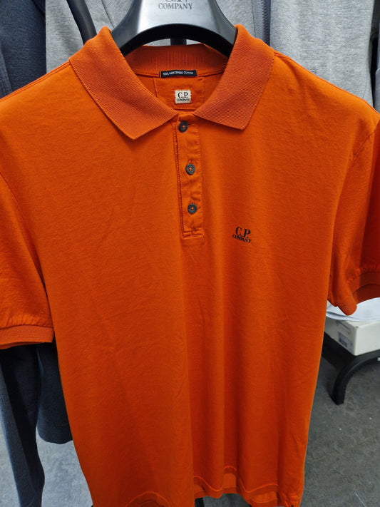 C.P. Company Mercerized Polo Shirt - Harvest Pumpkin