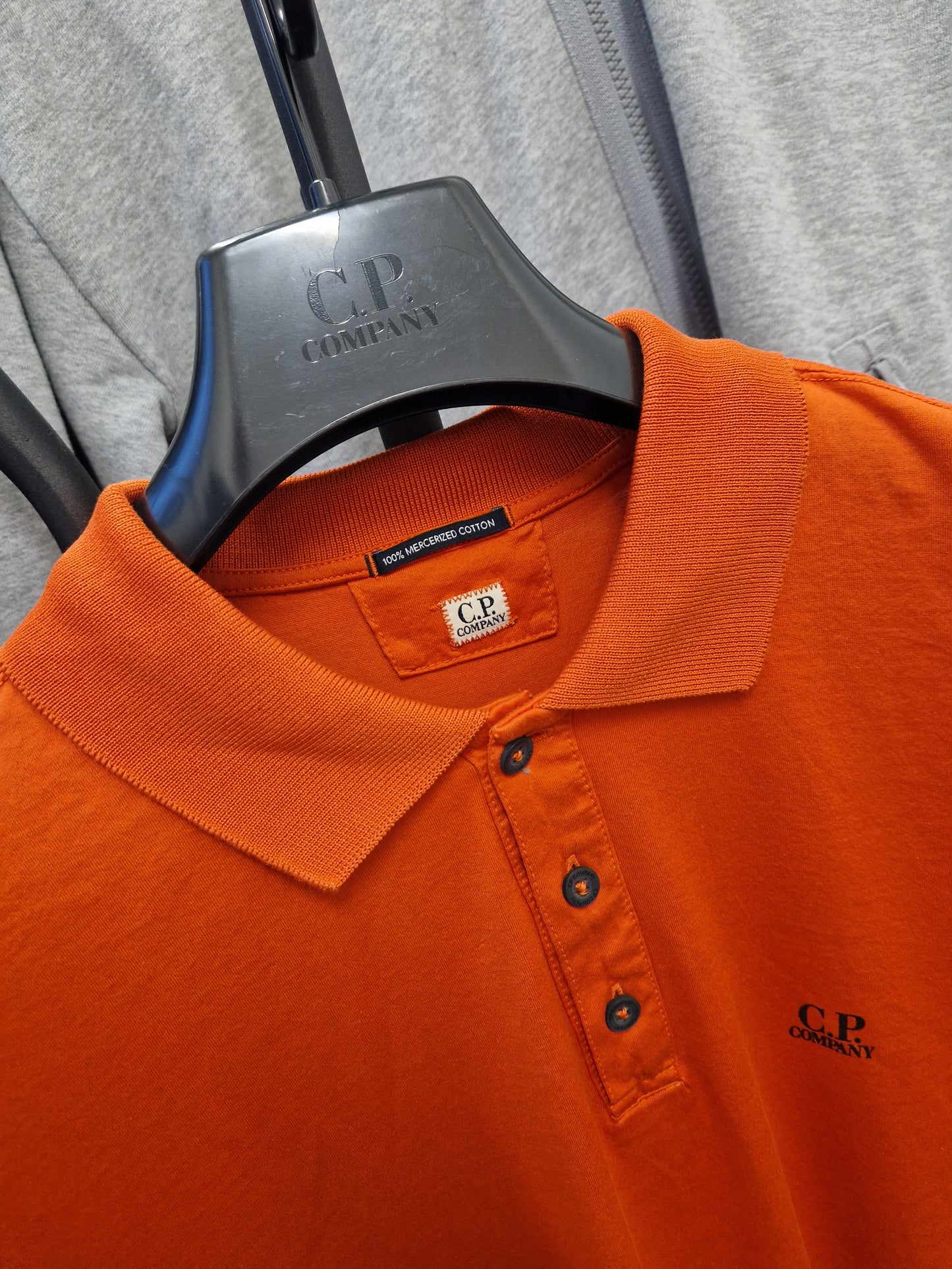 C.P. Company Mercerized Polo Shirt - Harvest Pumpkin