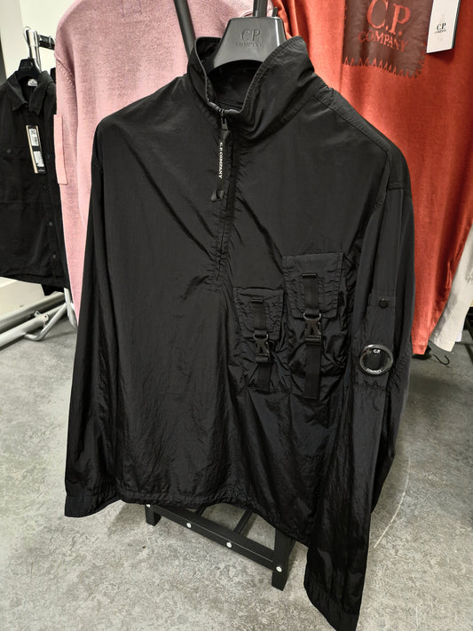 C.P. Company Nylon Popover Overshirt - Black