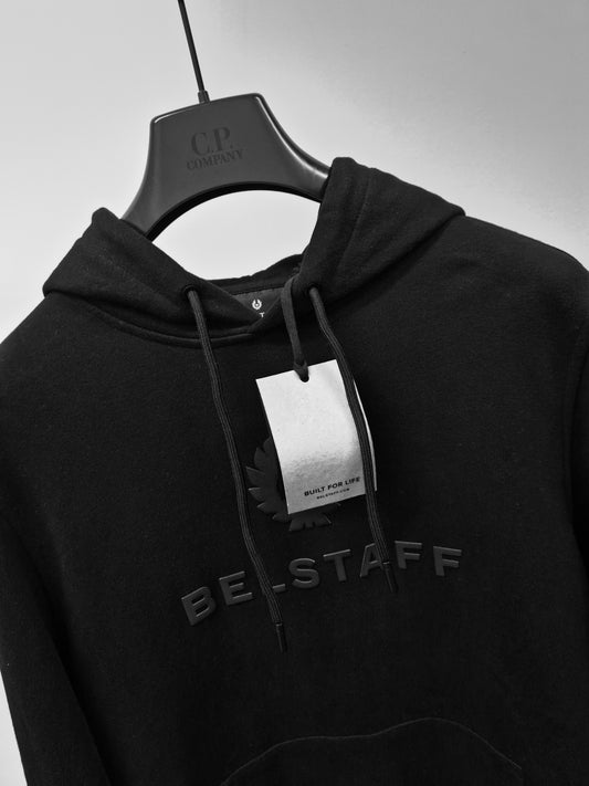 Belstaff Signature Logo Hooded Sweatshirt - Black