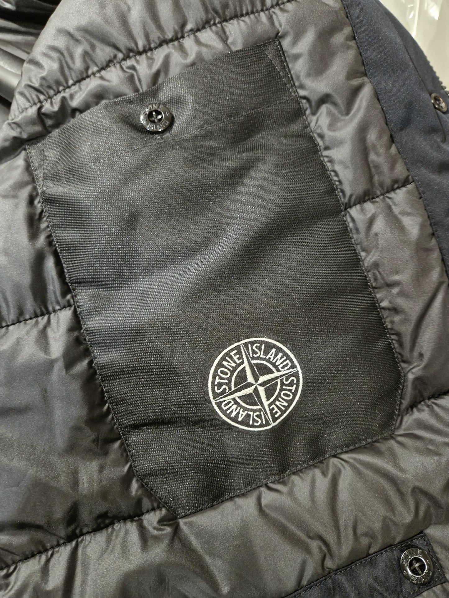 Stone Island Micro Twill Hooded Jacket - Navy Blue