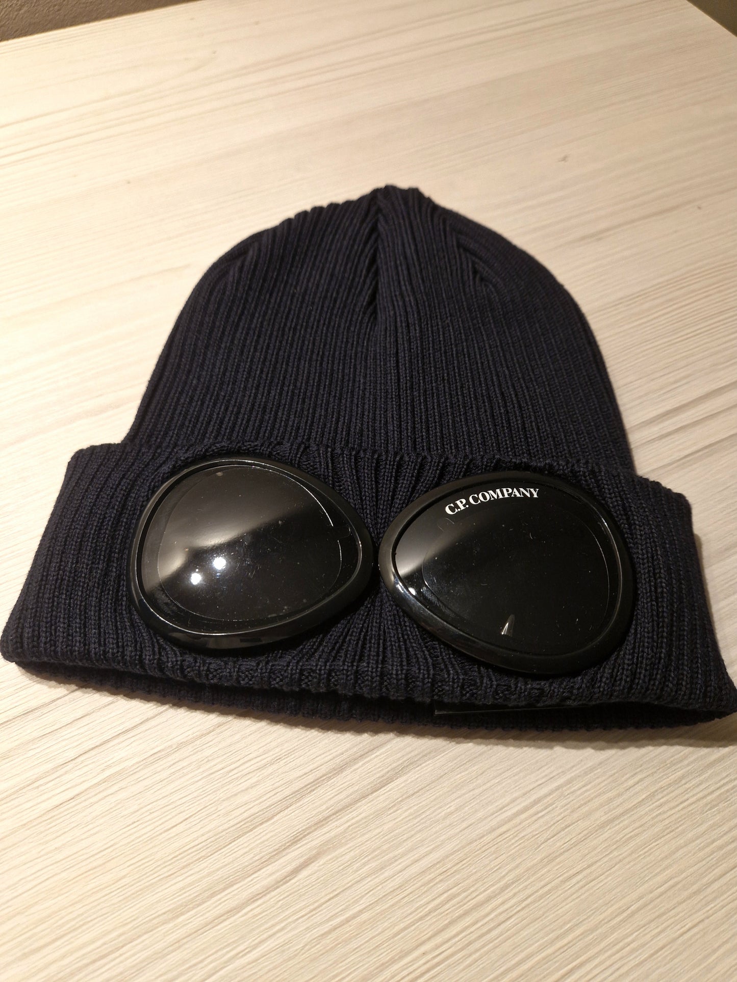C.P. Company Goggle Beanie - Navy Blue