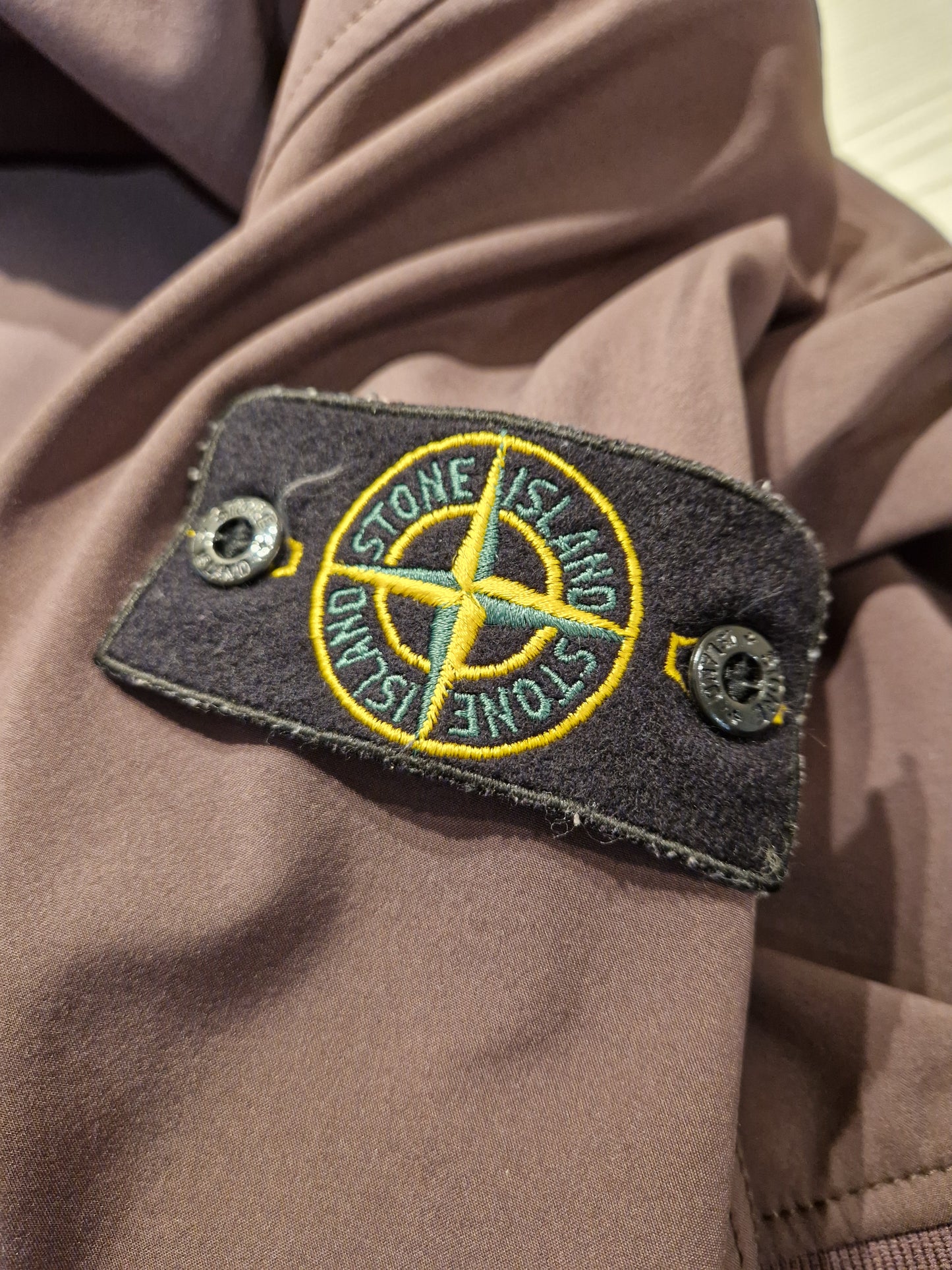 Stone Island Softshell-R Hooded Jacket - Burgundy