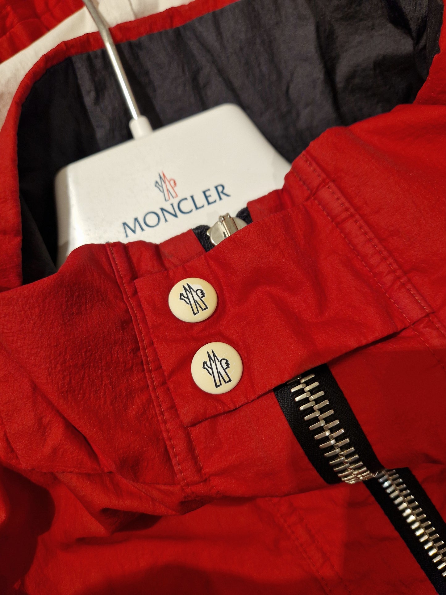Moncler Lightweight Hooded Jacket - Red