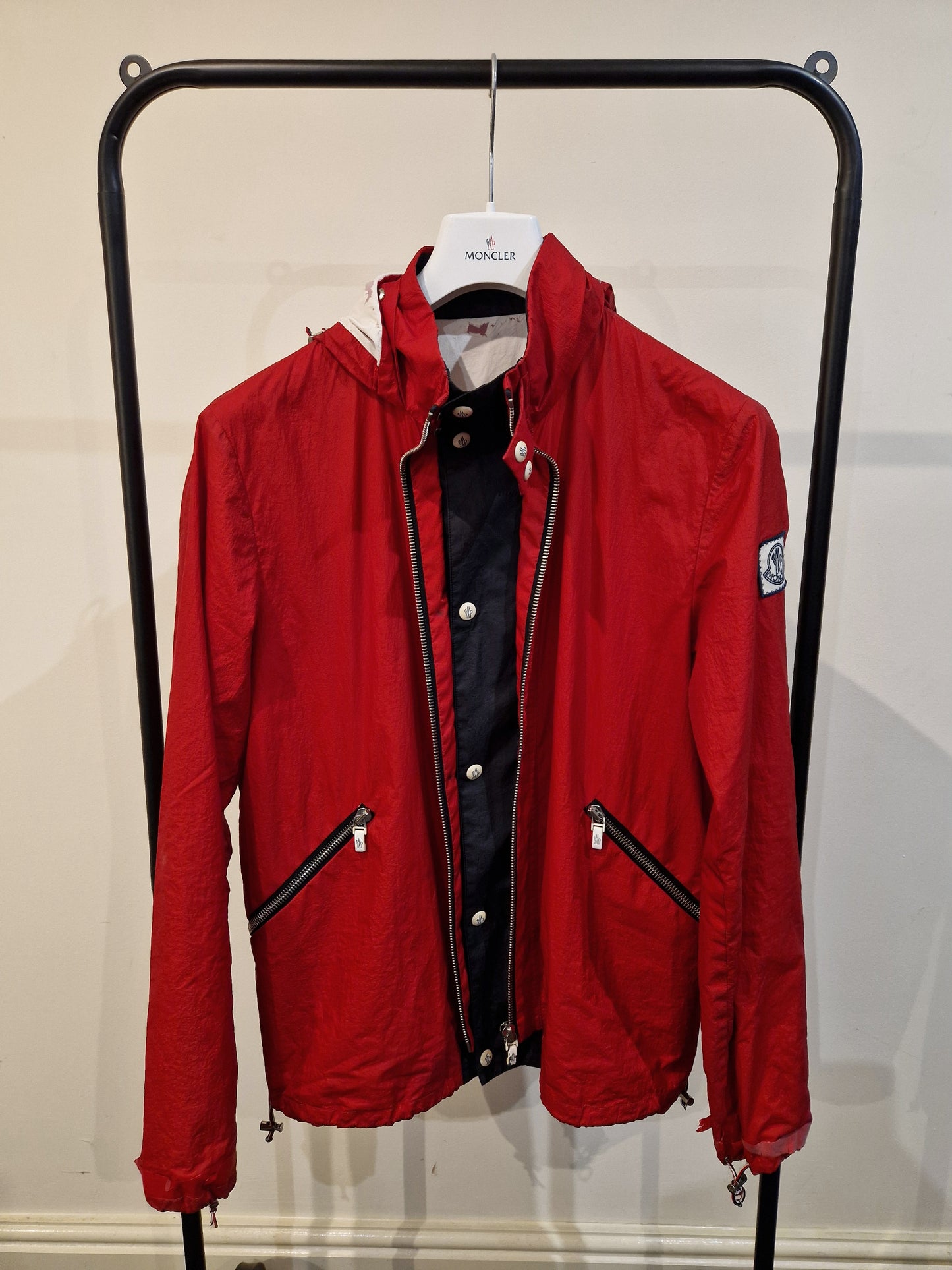 Moncler Lightweight Hooded Jacket - Red