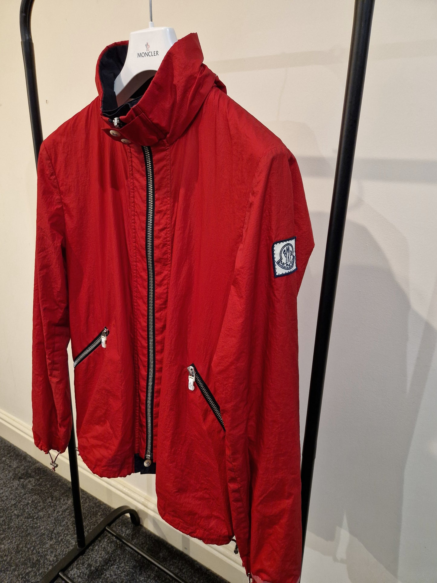 Moncler Lightweight Hooded Jacket - Red