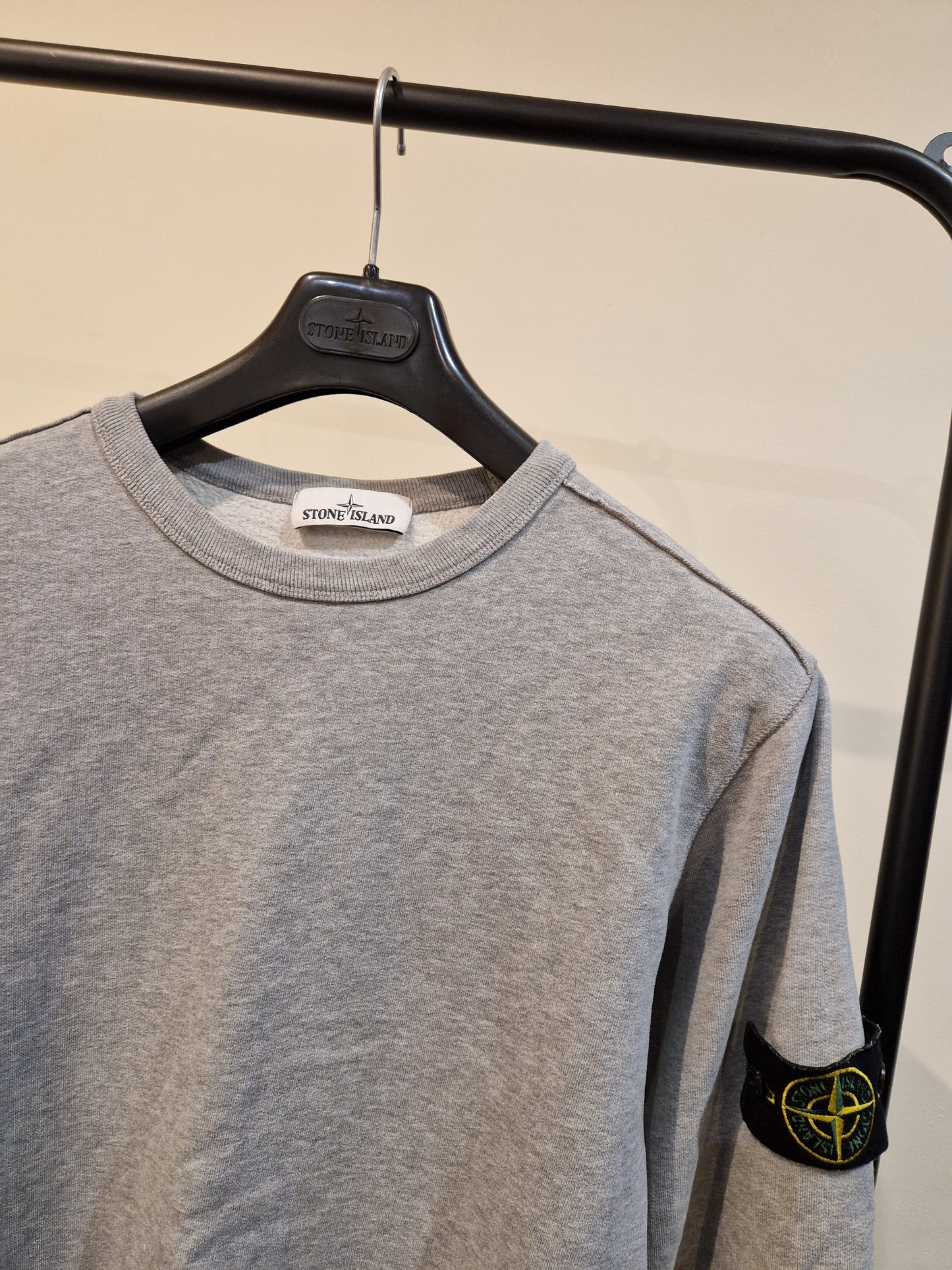 Stone Island Crewneck Fleece Sweatshirt - Grey