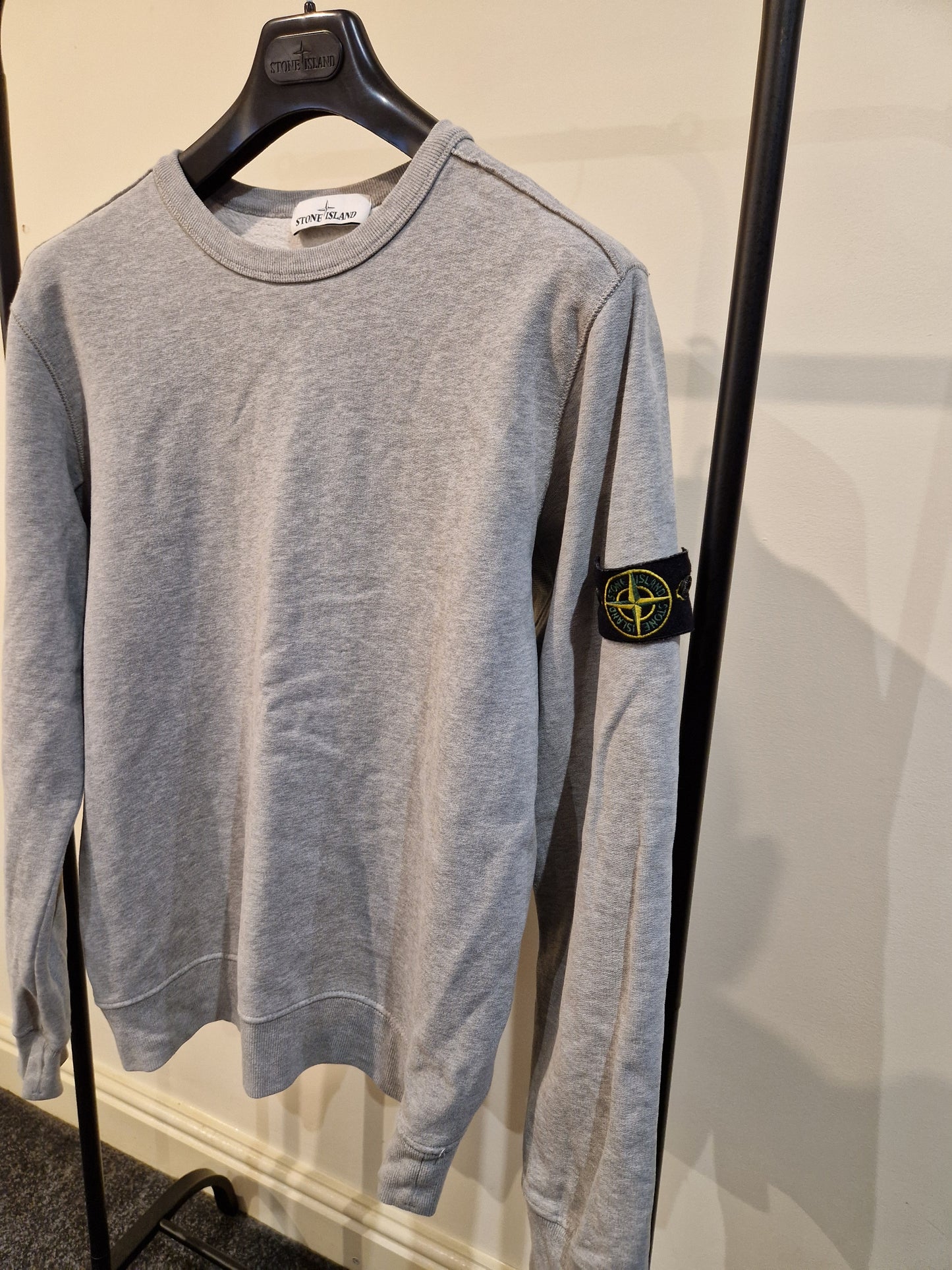 Stone Island Crewneck Fleece Sweatshirt - Grey