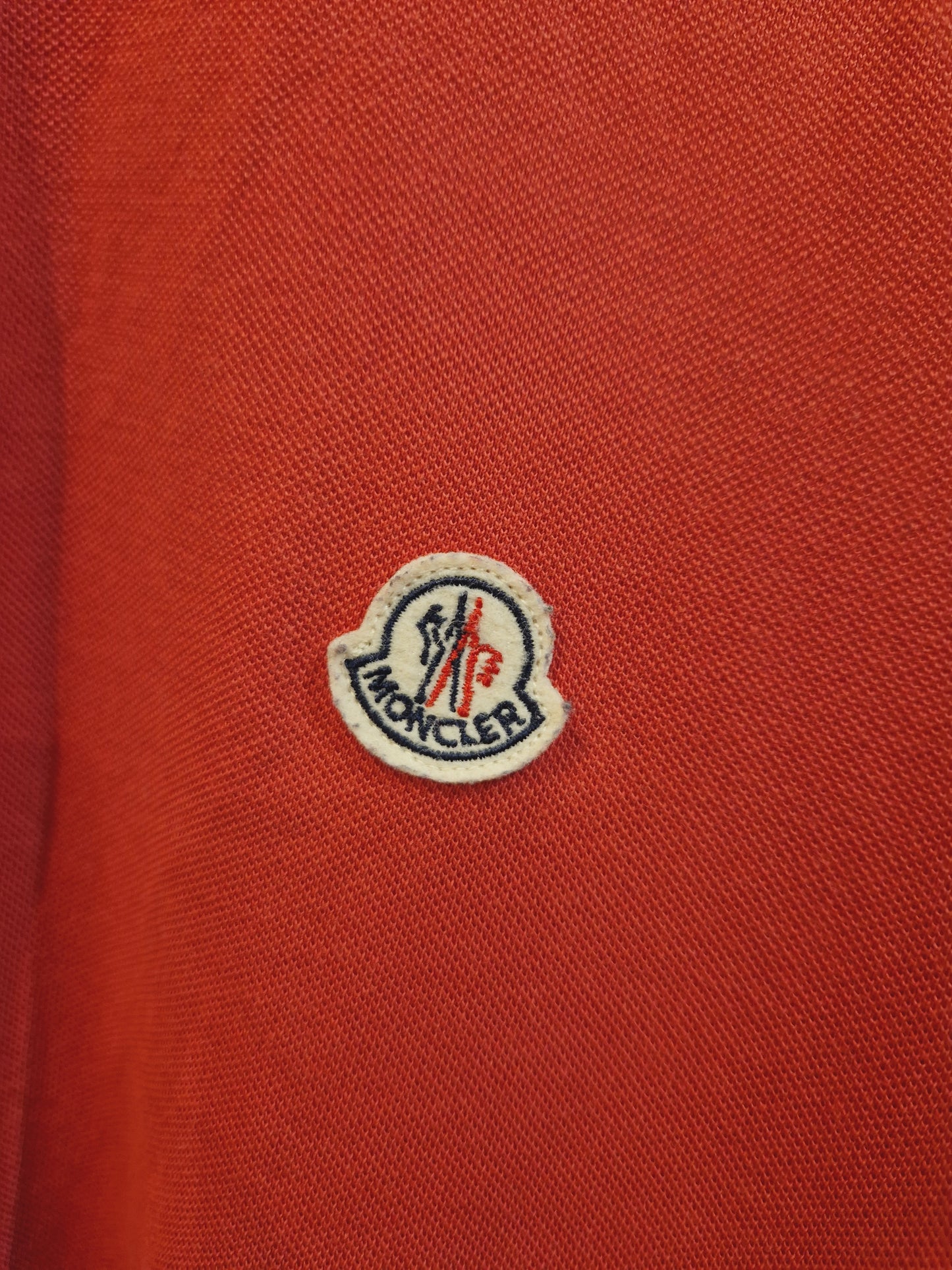 Moncler Tipped Collar Polo Shirt - Red