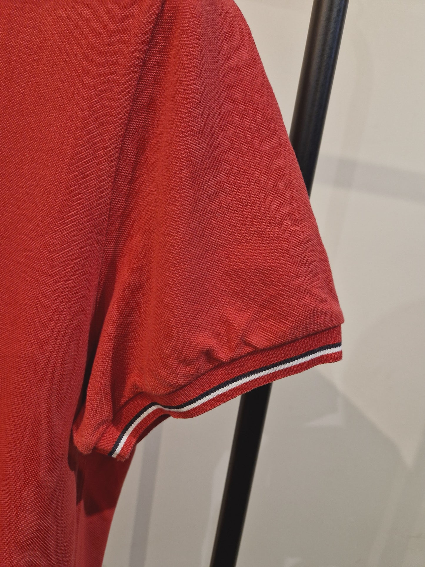 Moncler Tipped Collar Polo Shirt - Red