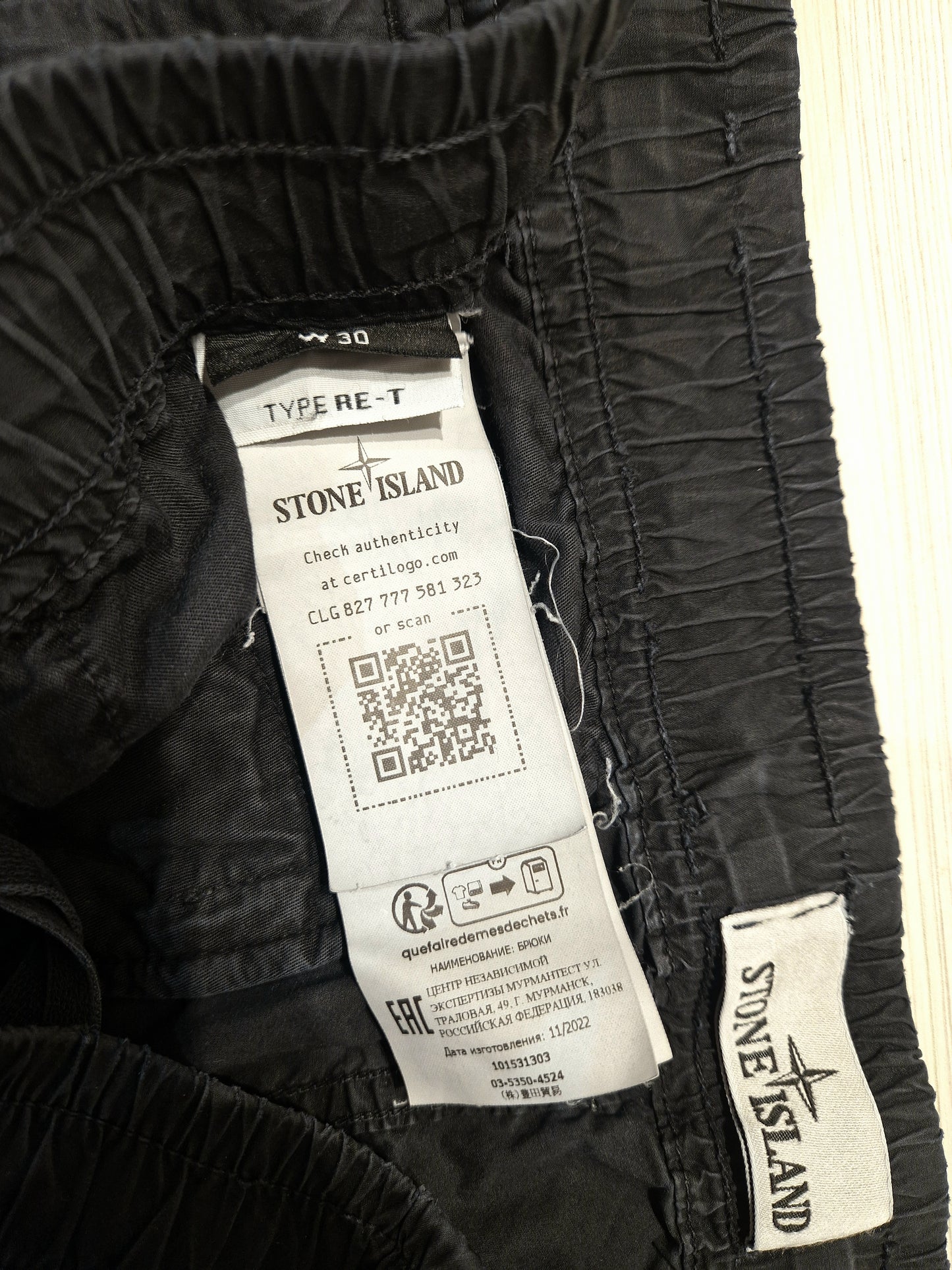 Stone Island Type RE-T Cargo Trousers - Navy Blue
