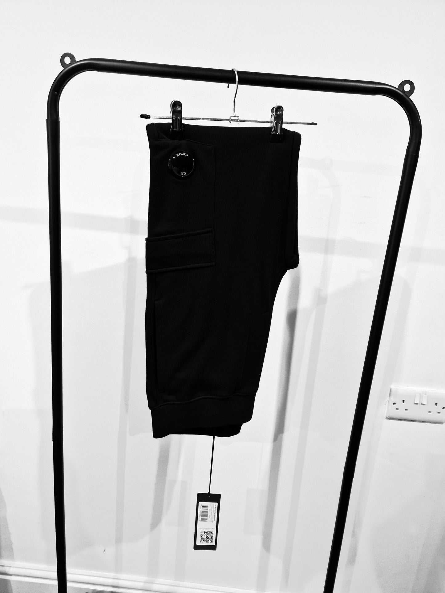 C.P. Company Diagonal Raised Fleece Joggers - Black