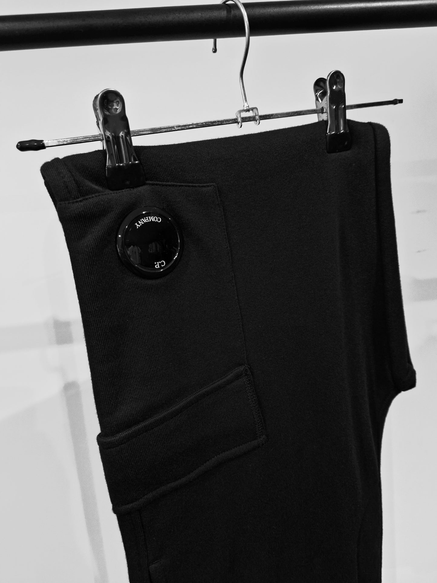 C.P. Company Diagonal Raised Fleece Joggers - Black