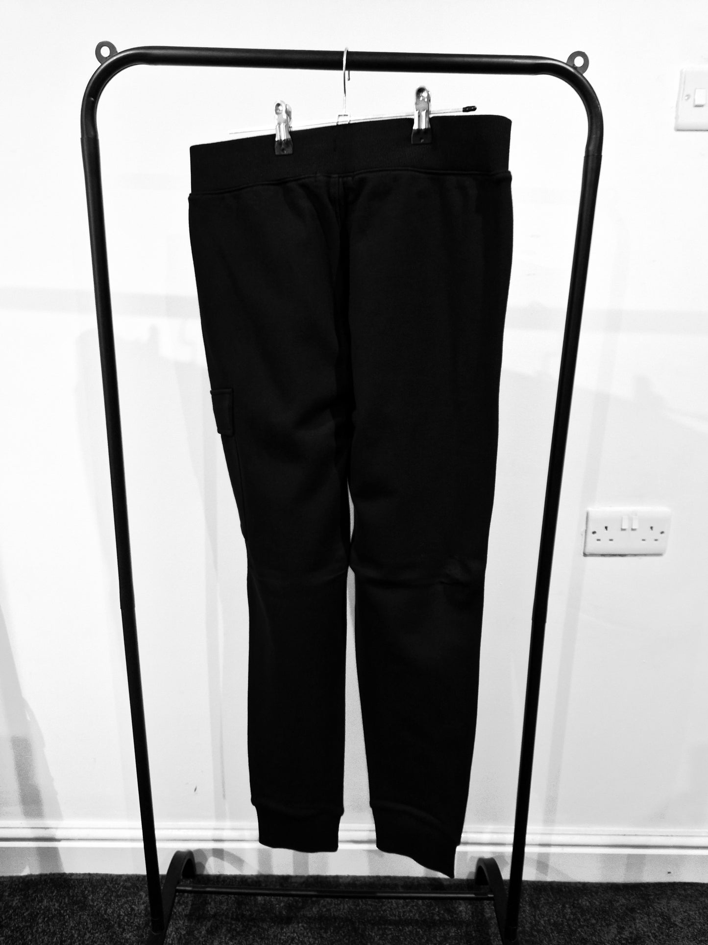 C.P. Company Diagonal Raised Fleece Joggers - Black