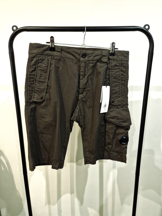 C.P. Company Twill Stretch Cargo Shorts - Ivy Green